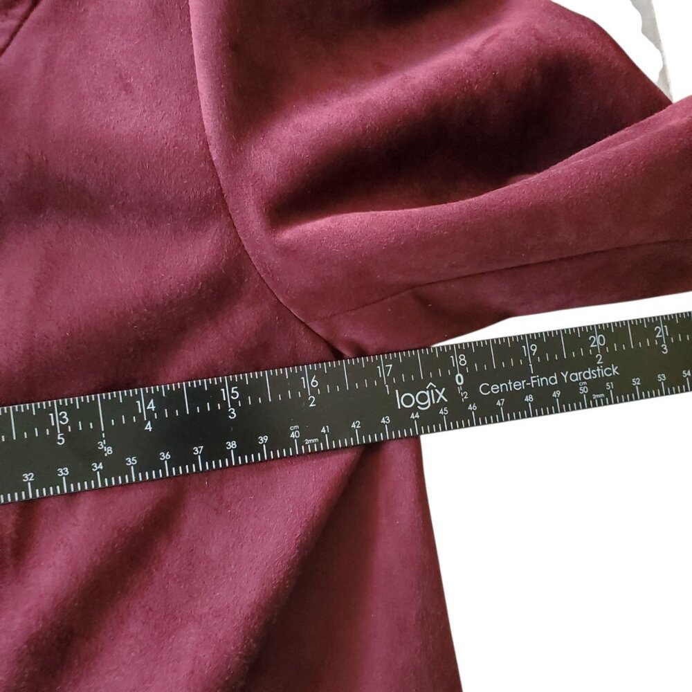 Kut From the Kloth Plum  Faux Suede Moto Eveline Jacket Large - Picture 12 of 12